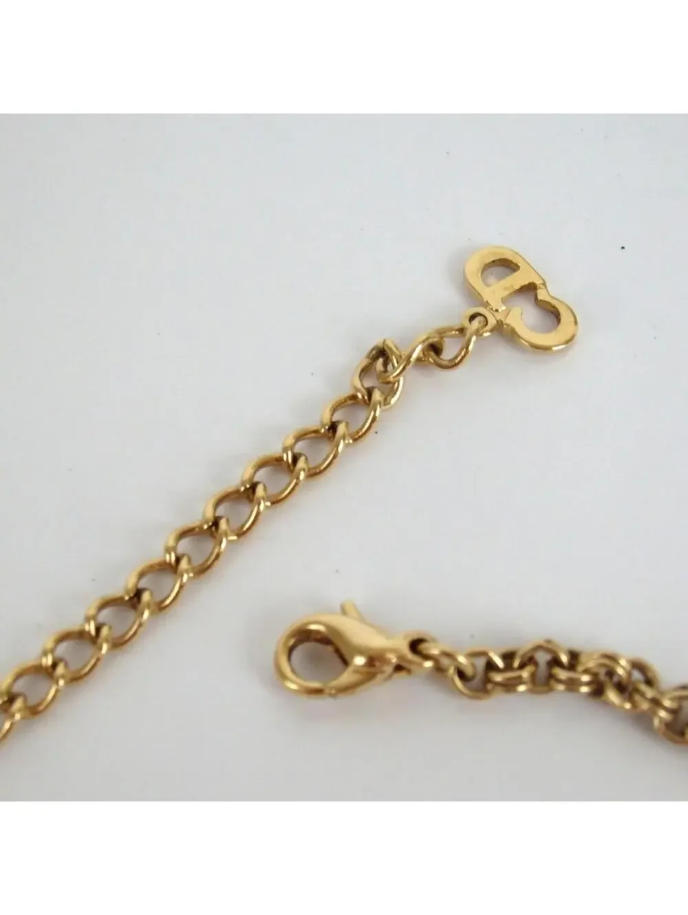 Authentic Christian Dior linestone necklace metal[Used] - Picture 7 of 9